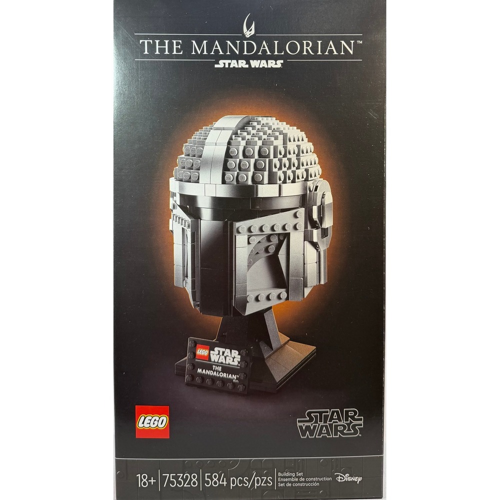 LEGO Star Wars The Mandalorian Helmet 75328 Adult Building Set 584 Pcs‎ New